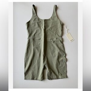 MATE The Label Organic Cotton Stretch Unitard Sage Green XL One Piece Workout